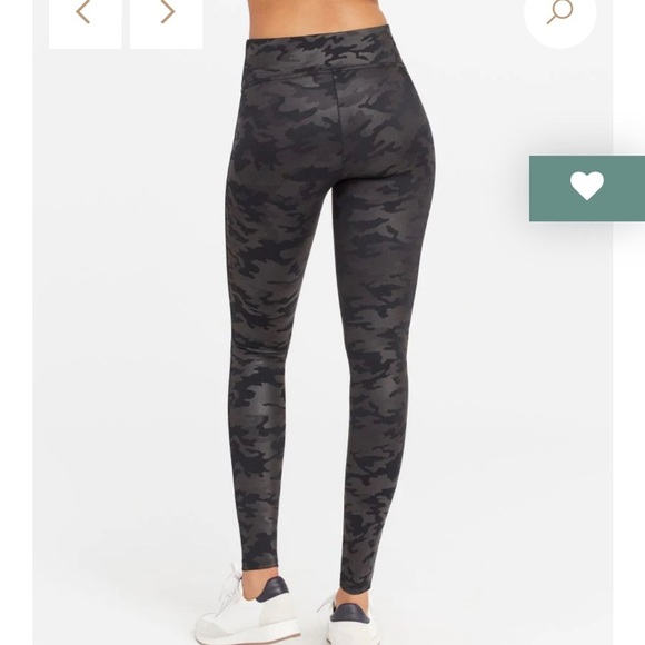 Spanx Faux Leather Camo Leggings size size M - Picture 2 of 5